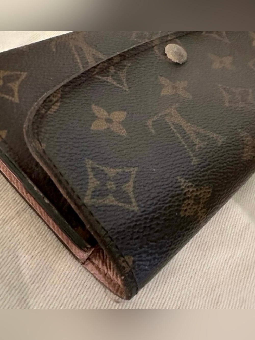 Louis Vuitton Monogram Canvas Emilie Bifold Wallet - Rose Ballerine Interior - Picture 5 of 13